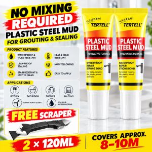 【Mold-Proof & Waterproof & Fast-Curing】Plastic Steel Mud--kitchen and bathroom Fast-setting type grout sealant leak repair king