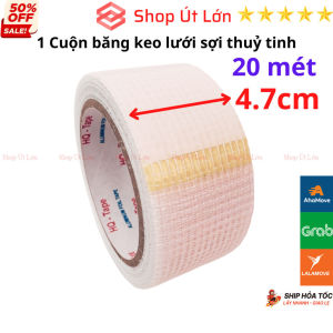 1 Cuộn băng keo lưới sợi thuỷ tinh rộng 4.7cm dài 20 mét gia cố trần thạch cao - Shop Út Lớn