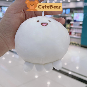 Móc khóa thú bông móc khóa bạch tuộc bánh bao ngộ nghĩnh đáng yêu dùng làm móc khóa treo balo túi xách CB21