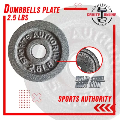 Sports Authority Dumbbell Barbell plates 2.5/5/15/20/25/50 LBS Sold as PAIR Full body workout