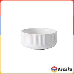 Vacaka White Ceramic Steak Plate Dining Serving Dish for Home Restaurant Nordic Style Tableware 1Pc