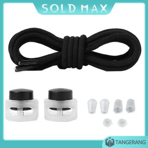 Premium Elastic Lock Laces Tali Sepatu Zipper Lock Tanpa Ikat Untuk Lari Sepeda Dengan Adjuster Button