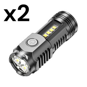 High beam Lamps and lanterns Lighting tools High Brightness Long Range Large capacity waterproof Multispeed lighting Strong light rechargeable flashlight/White laser super bright flashlight