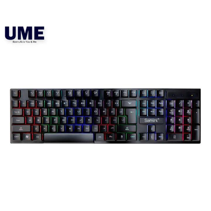 Samini Gaming Keyboard Backlit Lights Floating Keycaps Fast