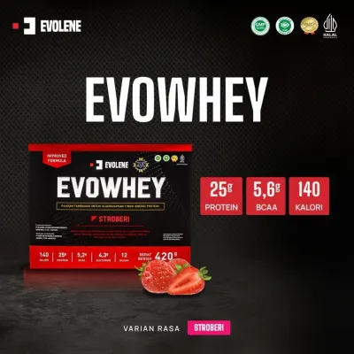 Evolene - EvoWhey Protein 12 Sachet/372gr - Suplemen Fitness - Suplemen Workout