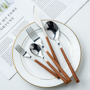 Stainless Steel Cutlery Set Coffee Soup Spoon and Fork Set Dessert Fork Pack of 5 Baby Spoon Flatware Tableware Dinnerware Set