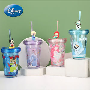 Disney Cute Double Wall Insulated Tumbler with Lid and Straw Travel Cup for Girls Boys Women Kids320 ml