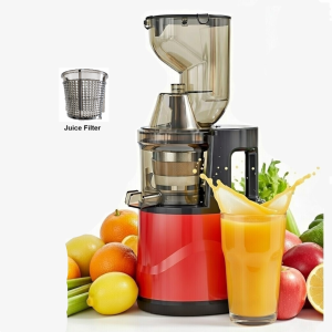 Slow Juicer Machine Large Mouth Whole Fruit Juicer Cold Press Juice Extractor Vegetable Blender 500W + Free 2 Filter