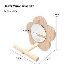 BEIERWA Pet Supplies Small Pet Supplies Parrot Stinky Moon Swing Flower Mirror Stand Tiger Skin Peony Xuanfeng Toy Parrot Hanging Ring Bird Cage Accessories