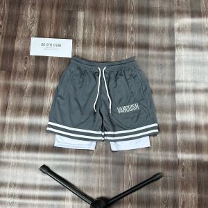 Quần thể thao nam 2 lớp VANQUISH thun lỗ kim thoáng mát không xù lông QV2L2