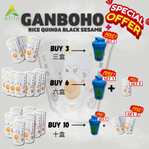 Ready stock🇲🇾[READY STOCK] GANBOHO Rice Quinoa Black Sesame with He Shou Wu 500g [NO SUGAR] [ Sugar-Free ] Polygonum multiflorum and black sesame powder  500g