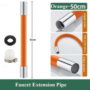 360°Adjustable Faucet Extension Hose Rotatable Bending Water Faucet Tube Pipe Hose Extender Adapter