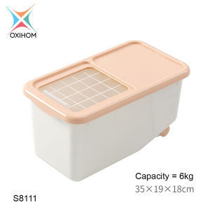 Oxihom Tempat Beras Kacang Tempat Penyimpanan Makanan Rice Storage 6 Kg