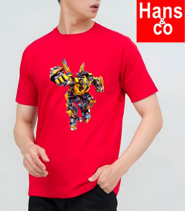 Kaos Pria 3 Dimensi Motif Bublebee Tshirt Oblong Katun 24s H0204 By Hans & Co