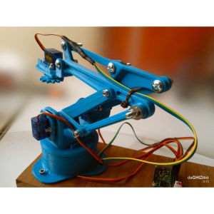CÁNH TAY ROBOT ARM 4 BẬC TỰ DO in 3D sử dụng 4 động cơ SG90 (sản phẩm chưa lắp ráp giao màu ngẫu nhiên)