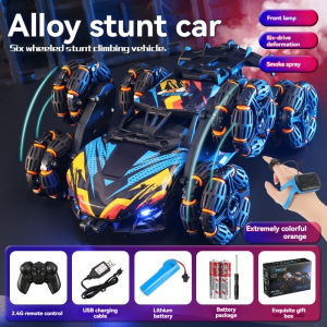 RC Toys 6 Wheels Spray Twisting Stunt Drift Car Remote Controlled Cars Toys For Kids