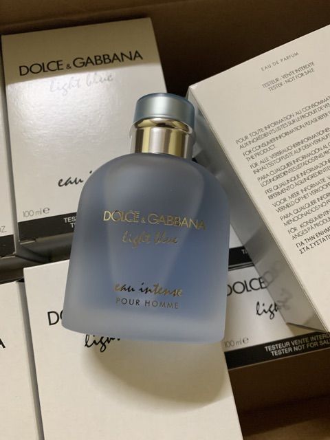 Nước hoa D&G light blue eau intense pour homme tester 100ml (hộp