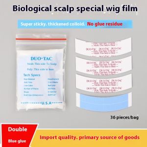 DUO-TAC Blue Tape Weaving Hair Sticking Mens Hair Cover Block Repair Hair Patch Breathable Wig Double sided Adhesive