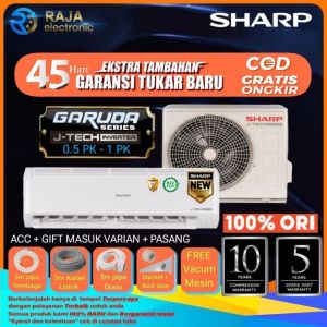 AC SHARP INVERTER 1/2 PK - 2 PK seri X-BEY & X-ZY GARUDA series + Instalasi Pemasangan & Tukar tambah