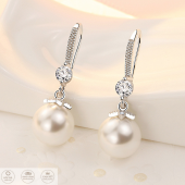 [HCM]Bông Tai Bạc S925 Ngọc Trai Đính  Đá Zircon  Phong Cách Hàn  BTMOCNGOCTRAI3