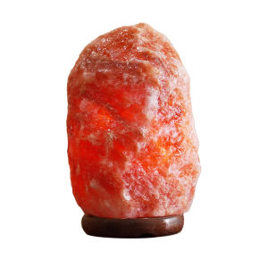 (Wooden Base) Natural Himalayan Salt Lamp Home Lighting Room Decor Lamp Bring Luck Feng Shui Lamp