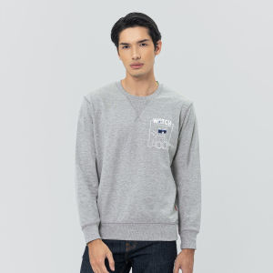 EDWIN JEANS - ICELAND LIGHT GREY Sweatshirt Lengan Panjang LS - Top Man Graphic Sweatshirt