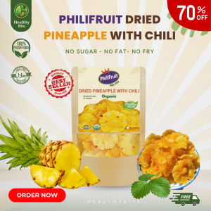 【Premium Quality】PhiliFruit Dried Pineapple with Chili –Natural Fruity Snack