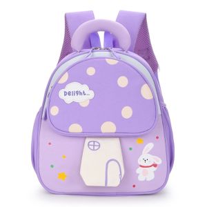 DJDK Cartoon Design 3D Mushroom Shape Backpack Lightweight Cute Children Schoolbag Fashionable Rabbit Kindergarten Bookbag Preschool Use