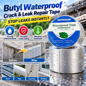 Butyl Waterproof Crack Repair Tape Self Adhesive Aluminum Foil Sealant Strong Adhesion Roof Leak Repair Tape For Home Outdoor