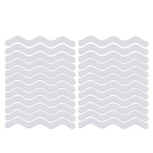 S Shape Transparent Sticker Bath Tub NonSlip Strips 24pcs 2x20cm Designed For Enhances Grip In Wet Environment