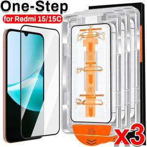 Applicable to 1-3Pcs Easy Install Screen Protector for Redmi 15 15C 5G 4G International Version Anti-Shatter Tempered Glass Dust Free Film h260926