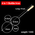 Bottle iron ring wine flask stainless steel iron vase double-head iron ring wine bottle into vase universal type iron ring cutting artifact bottle ironing tool. 
