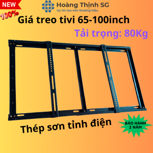Giá treo tivi cố định Tivi cố định 65-100 inch thép sơn tỉnh điện Khung treo tivi E95 tải trọng 80kg
