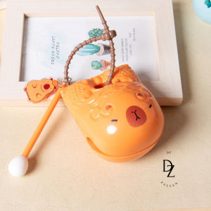 【READY STOCK】Capybara Wood Fish Key Chain Small Wooden Fish Small Percussion Ornaments Stress Relief Pendants (TOY165)