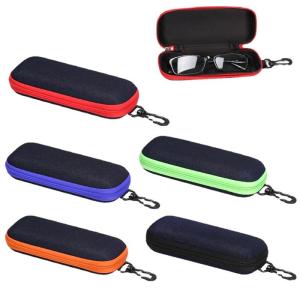 Fashion Denim Fabric Glasses Box Zipper Sunglasses Protection Container Eyeglasses Case Reading Glasses Organizer Carry Bag