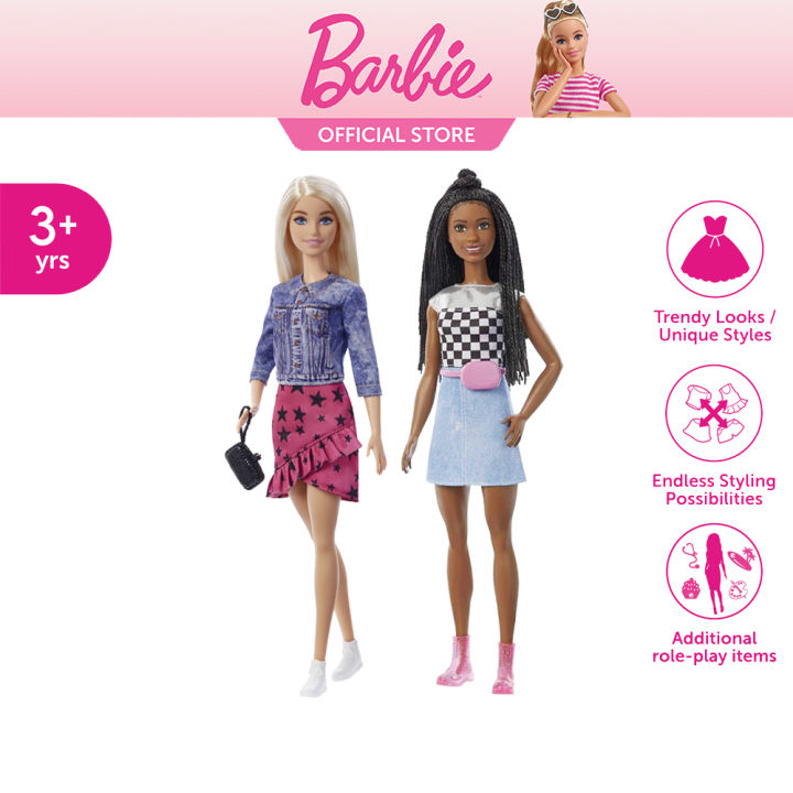 Barbie Big City Big Dreams, Malibu&Brooklyn dolls ตุ๊กตาบาร์บี้ Big City Big Dream (HDN85)