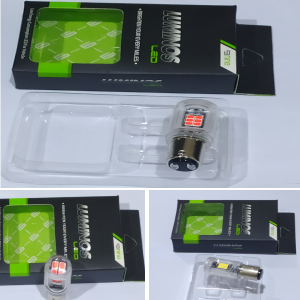 LAMPU STO REM LED LUMINOS S25 GS1 BAYONET 16 MATA TIDAK KEDIP/REDUP TERANG MOBIL MOTOR