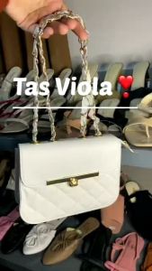 Tas slempang wanita/slingbag wanita rantai anyam qbell stor