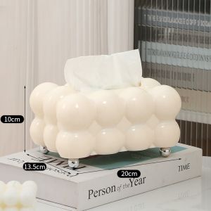 Kotak Tisu Dengan Tempat Penyimpanan / Kotak Tisu Marshmallow / Kotak Tisu Kreatif Baru