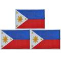 Philippine Flag Patch Embroidery Pinas Bandera - 3inches x 2inches. 