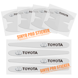 Transparan Stiker Handle Pintu Mobil Door Guard Sticker Gagang Pintu Mobil Anti Gores Sticker Mobil Toyota Honda Suzuki Nissan Mitsubishi Daihatsu kia isuzu ford 8pcs