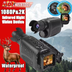 1080P HD 300m Monocular Night Vision Device Infrared 5x Digital Zoom Hunting Telescope Outdoor Day Night Dual Use