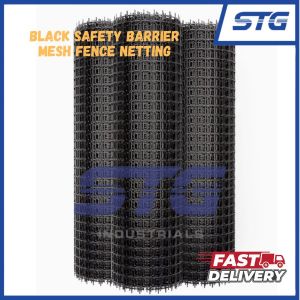 Safety Barrier Mesh Fence Netting – 1m x 30m [Orange or Black]