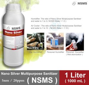 Nano Silver 1L NSMS 20ppm for Pet Spray - No Alcohol Skin Safe Eco-Friendly Wound Care Fungus Sporo Cat dog & Animals Antiseptic Antibacterial sanitizer sanitiser