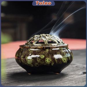Talao Ceramic Incense Burner Vintage Incense Stick Shelf Yoga Spa Home Decoration