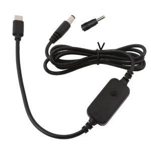 Usb C đến 5.5x2.5mm 5V 9V 12V 12V 20V 3A có thể điều chỉnh điện áp cáp với Vôn kế đèn LED cho Bộ định tuyến LCD máy ảnh màn hình