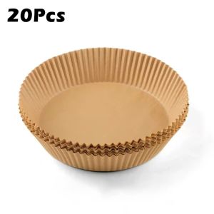 SIERWU 20/50Pcs Non-Stick Air Fryer Paper Disposable Waterproof Baking Liner  Oil Proof Frying Paper for Steamer Muffin Cupcake