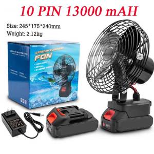 Quạt tích điện sắt công nghiệp 10 cell pin 2 chế độ siêu mát