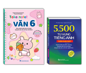 sách - combo 2c TAKE NOTE! Văn 6 (không lò xo) và 5500 từ vựng tiếng Anh thông dụng nhất (bản màu)
