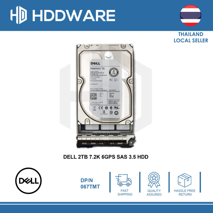 Disque Dur Dell 2To 7.2K SAS 3.5″ – Pour PowerEdge, Avec Caddy, Modèle 7RGK3